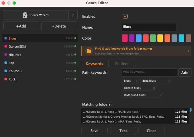 Genre Editor — organize MIDI files by musical genre